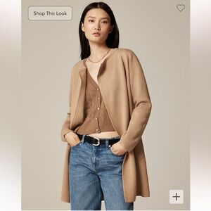 J Crew collarless sweater blazer